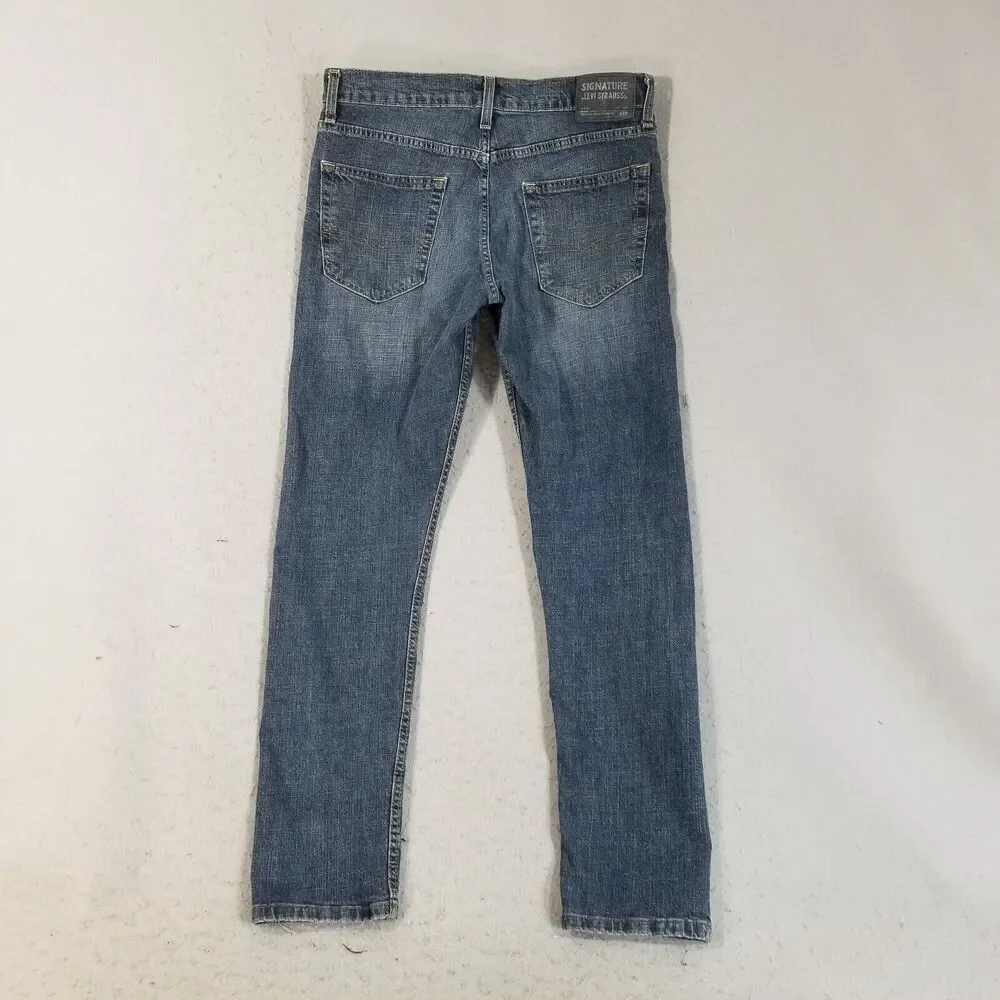 Levi's S37 Signature jeans men's 32x31 slim straight blue stretch denim pants